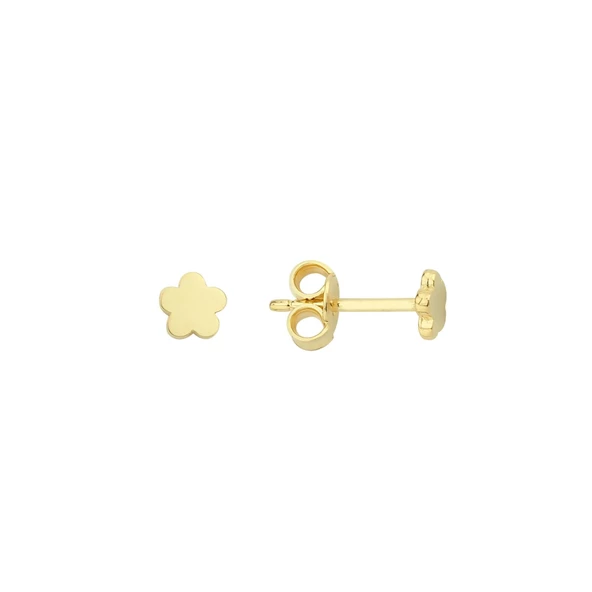 14 Ayar Altın Minik Çiçek Küpe 0,58 gr