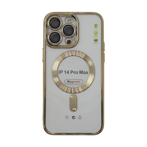 NEWFACE IPHONE 14 PRO MAX KROSS MAGSAFE SİLİKON KILIF GOLD