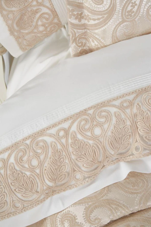 Çeyiz Diyarı Şal 10 Parça Battaniyeli Çeyiz Seti Bej - Resim 8