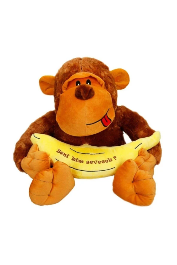 Sunman 1518 Peluş Goril Oturan Muzlu 50 Cm