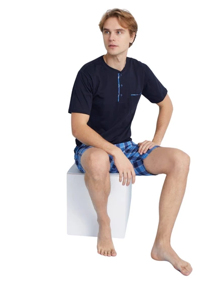 Kly Erkek Kısa Kol Şortlu Pijama Takımı 2005 - 4