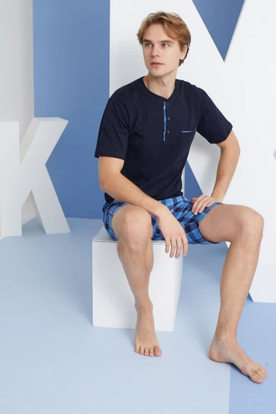 Kly Erkek Kısa Kol Şortlu Pijama Takımı 2005 - 3