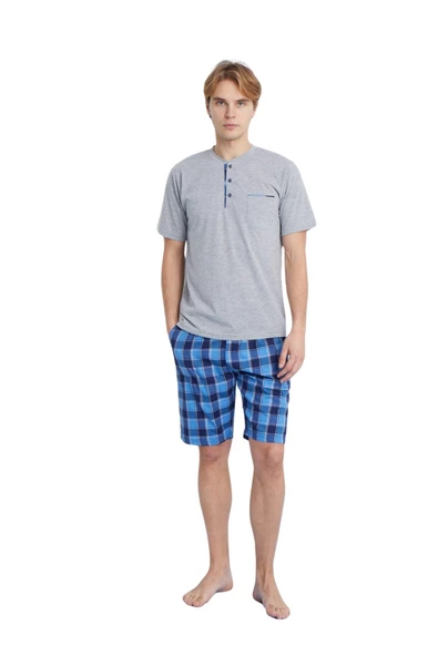 Kly Erkek Kısa Kol Şortlu Pijama Takımı 2005 - 2