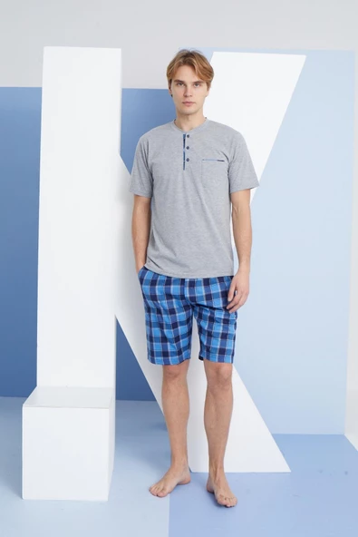 Kly Erkek Kısa Kol Şortlu Pijama Takımı 2005