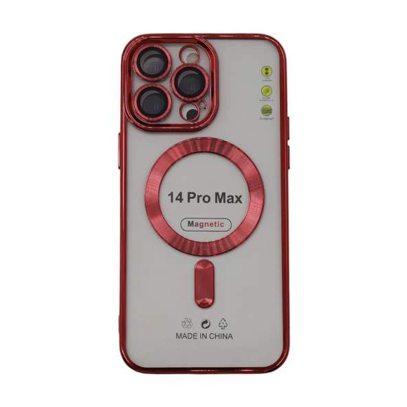 NEWFACE IPHONE 14 PRO MAX KROSS MAGSAFE SİLİKON KILIF RED