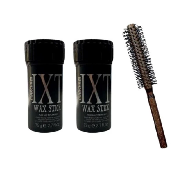 Marcham Saç Şekillendirici Stick Wax For Men Özel Fön Fırçalı Set