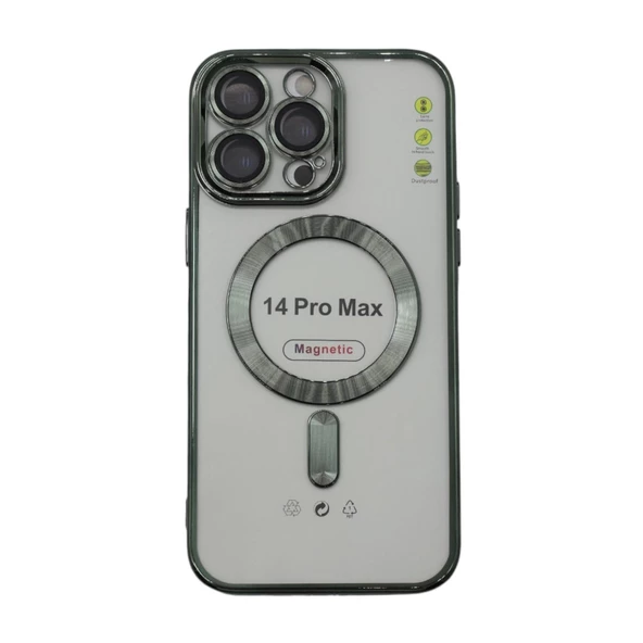 NEWFACE IPHONE 14 PRO MAX KROSS MAGSAFE SİLİKON KILIF DARK GREEN