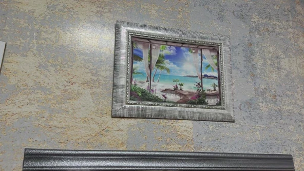 Renkli Duvarlar Düz Gri 8cm-117cm Kendinden Yapışkanlı Çıta Çerçeve Süpürgelik Pervaz Kenar Bantlama Salon Ofis - Resim 4