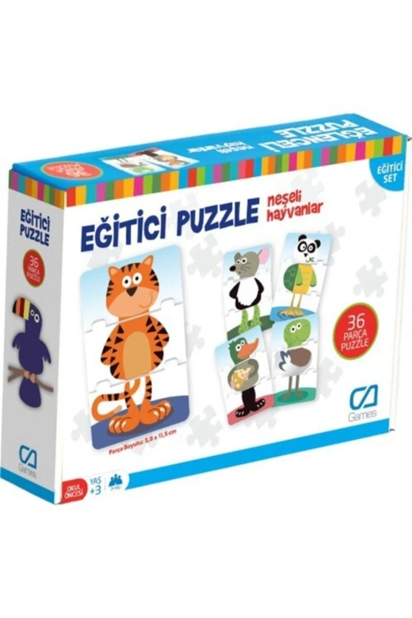 Eğitici Puzzle Neşeli Hayvanlar Ca.5028