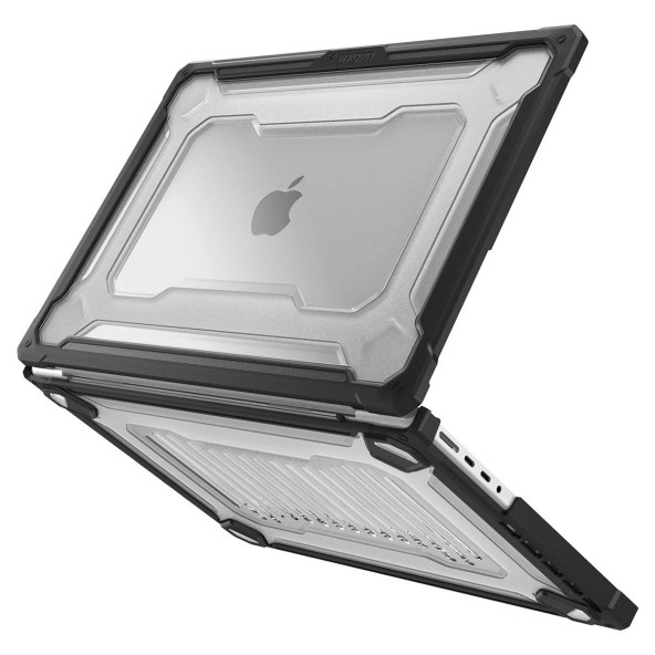 Spigen MacBook Pro 14" M2 (2023) / M1 (2021) Kılıf Rugged Armor Black - ACS04409