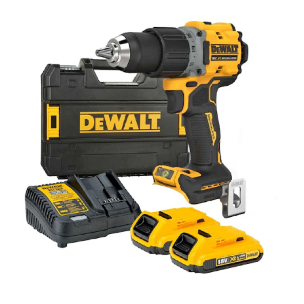Dewalt Dcd800d2t 18V 2.0Ah Li-İon Kömürsüz Çift Akülü Darbesiz Matkap
