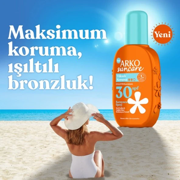 Arko Suncare SPF30+ Yüksek Korumalı Vücut Güneş Spreyi 200 ml - 3