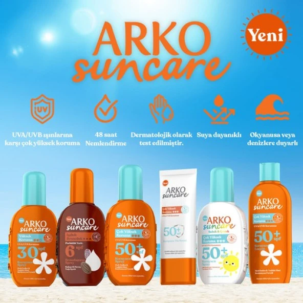 Arko Suncare SPF30+ Yüksek Korumalı Vücut Güneş Spreyi 200 ml - 5