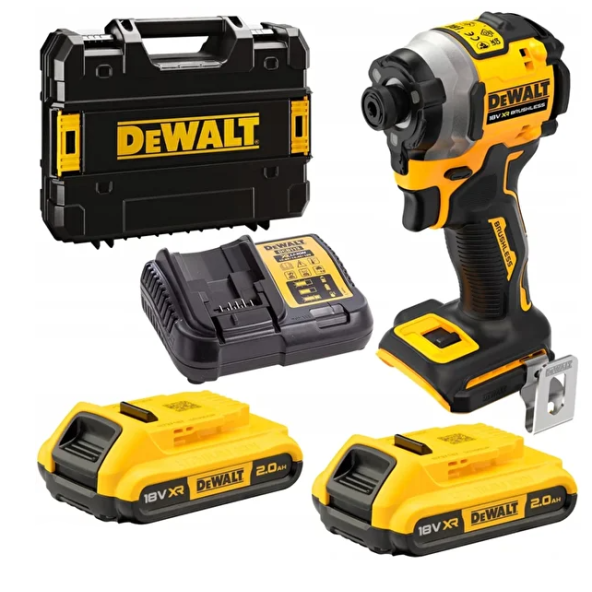 Dewalt Dcf850d2t 18V 2.0Ah Li-Ion Kömürsüz Çift Akülü Darbeli Tornavida