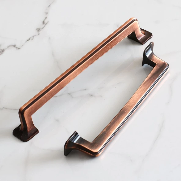 Penguen 128 mm Eskitme Antik Bakır Metal Mobilya Mutfak Çekmece Dolap Dolabı Kulpu Kulbu Kulpları - Resim 7