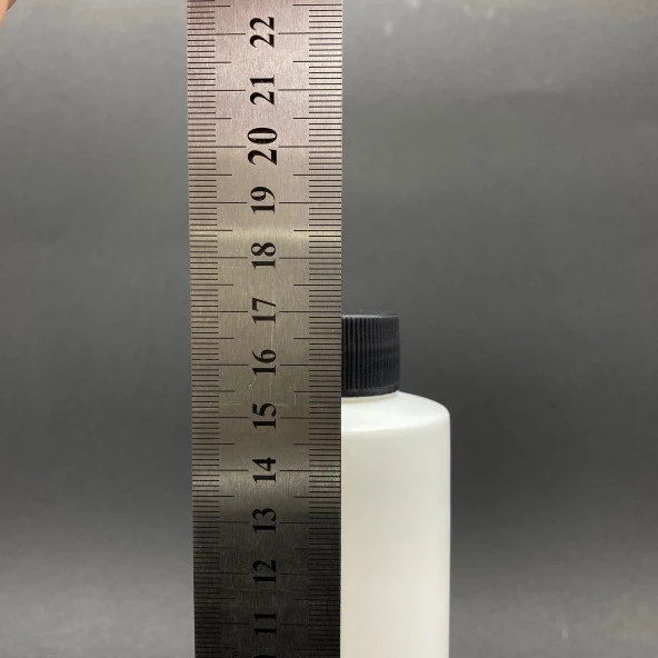 250 cc Beyaz PE  Şişe - Siyah  Kapaklı- 250ml Kapaklı Plastik Şişe x 10 Adet - Resim 2