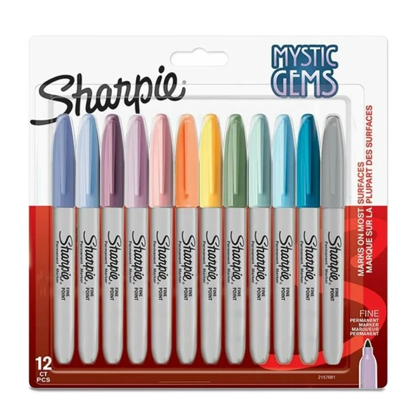 Sharpie Mystic Gems Fine 12'li Yuvarlak Uç Permanent Markör Set / 2065403