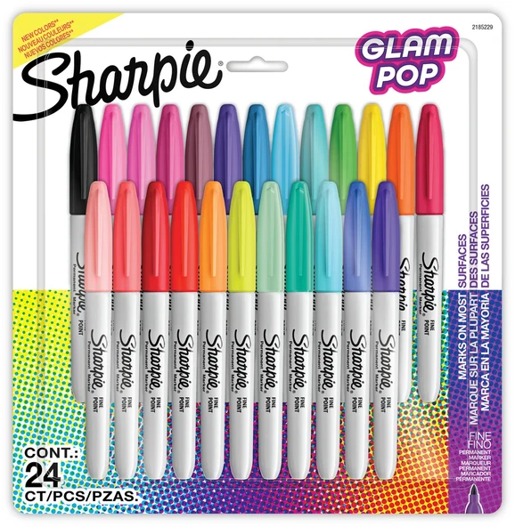 Sharpie Glam Pop Fine 24'lü Yuvarlak Uç Permanent Markör Set / 2201774 ürün görseli
