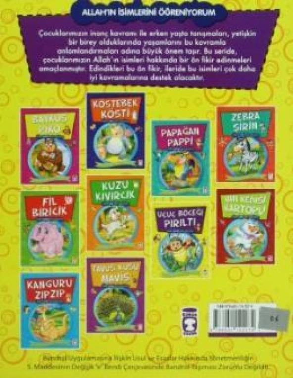 Allahın İsimlerini Öğreniyorum 2 Set (10 Kitap) Timaş