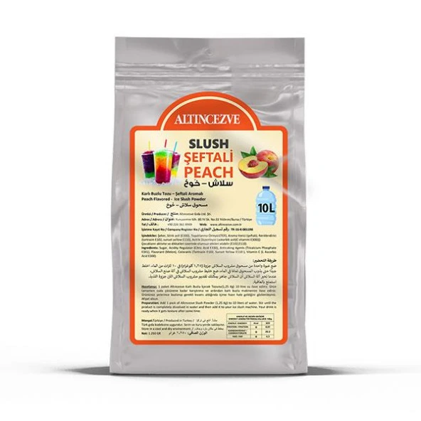 Altıncezve Ice Slush Karlı Buzlu Karlama Tozu | Şeftali 1.250 Gr - 10 L