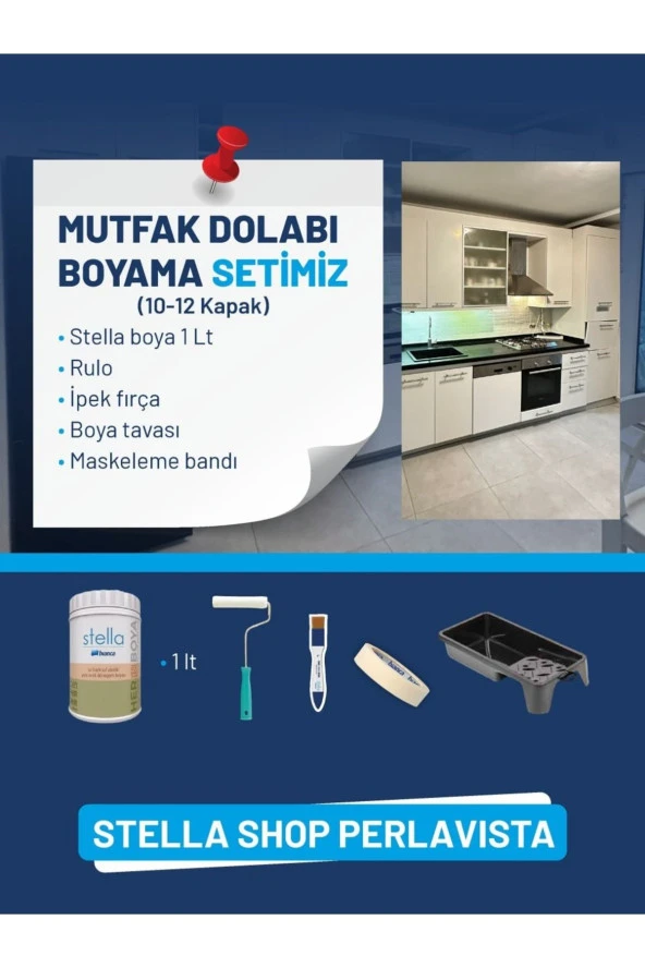 Bianca Stella Mutfak Dolabı Boyama Seti (10-12 Kapak)