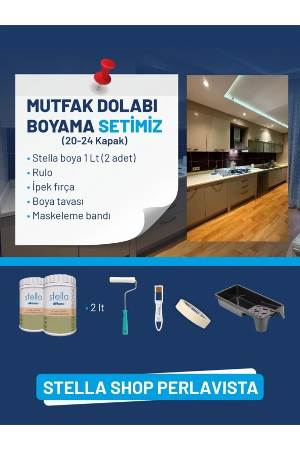 Bianca Stella Mutfak Dolabı Boyama Seti (20-24 Kapak)