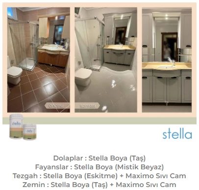 Stella Boya Banyo Zemin Ve Duvar Boyama Seti 2 Lt - 3
