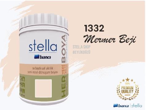 Stella Su Bazlı Saf Akrilik Boya Tüm Renkler 1Lt Her Yeri Boyar - Resim 3