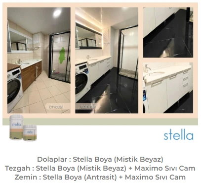 Stella Su Bazlı Saf Akrilik Boya-7016 Antrasit 1 Lt - Resim 3