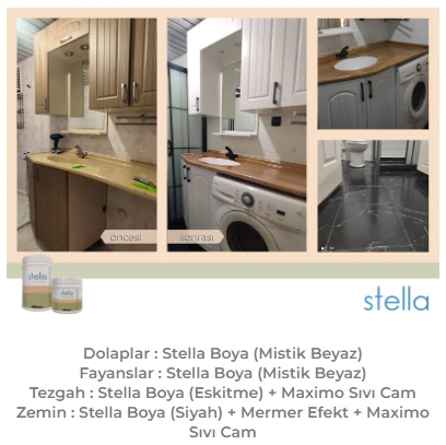 Stella Su Bazlı Saf Akrilik Boya-1055 Mistik Beyaz - 0,5 Lt - Resim 3