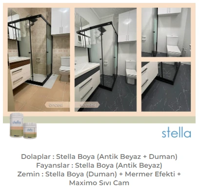 Stella Su Bazlı Saf Akrilik Boya-1020 Antik Beyaz - 0,5 Lt - 5