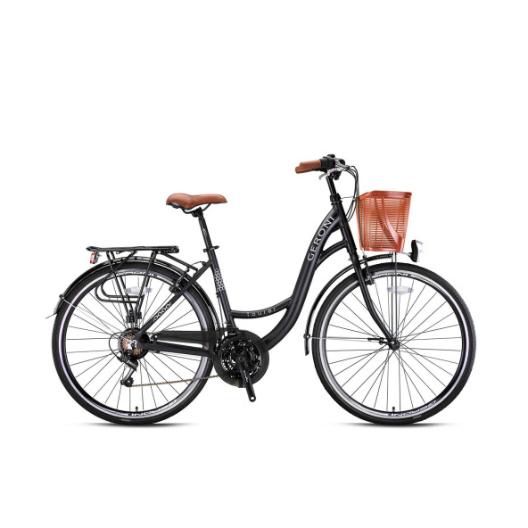 Kron Geroni Tourer 26 City Bike 21 Vites V.b. Mat Siyah - Gri /kahverengi