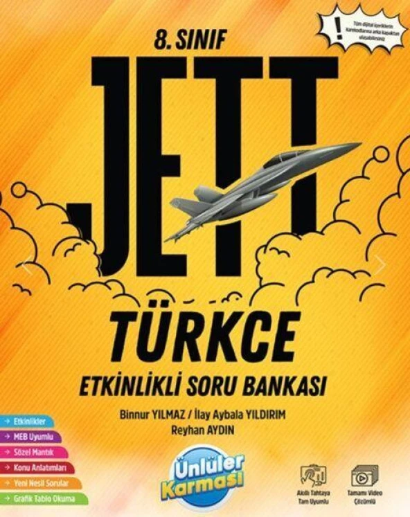 8. Sınıf Türkçe JETT Etkinlikli Soru Bankası Ünlüler Karması
