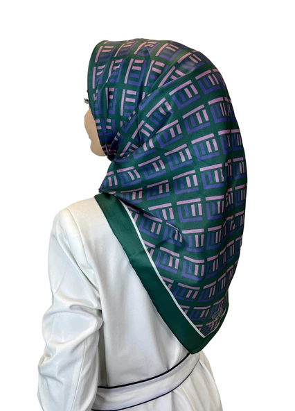 Quare Kristal Eşarp, Çizgi Desenli 01067  ZÜMRÜT ürün görseli