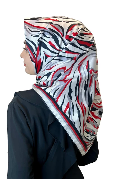 Quare Rayon Tivil Eşarp Desenli Rayon Eşarp 1070  SİYAH BEYAZ ürün görseli