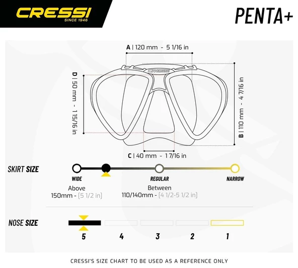 Cressi Penta Plus Dalış Maskesi - 11