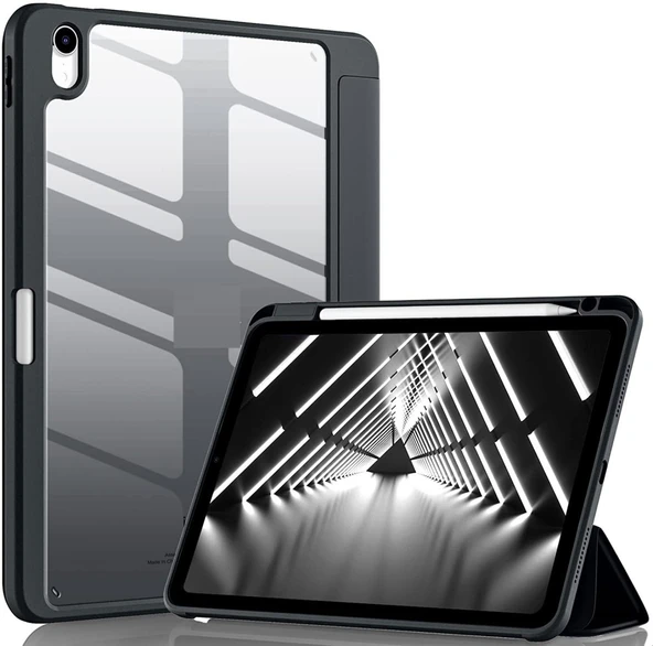 Apple iPad Air 11inç M2/M3 2025-2024 Kılıf Grafiti Şeffaf Kalem Bölmeli