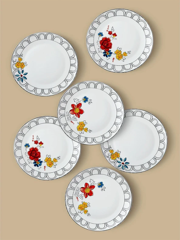 The Mia Fiore Servis Tabağı 6 Kişilik DNR0054 - 3