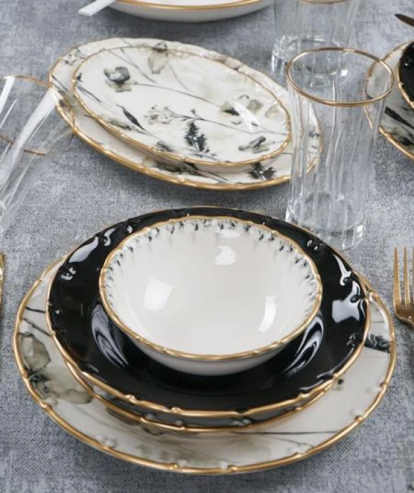 Acar Black Star 29 Parça Yemek Takımı XTL-012348/2