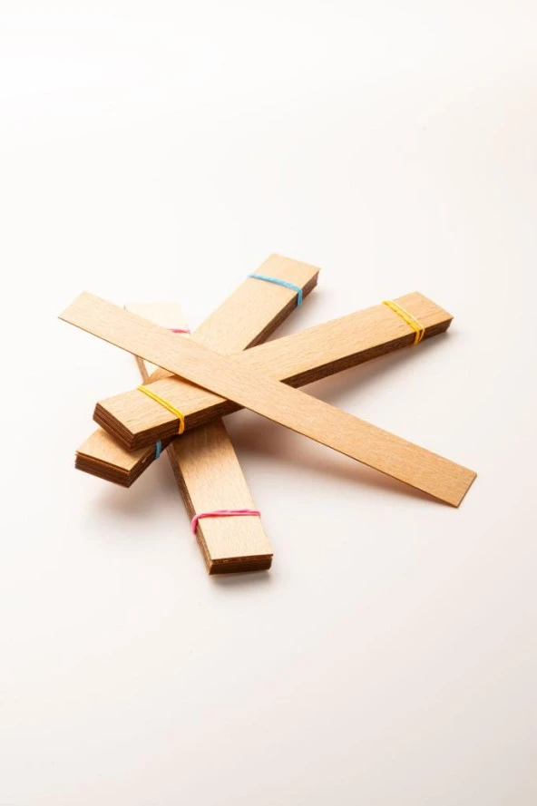 Ahşap Mum Fitili - 30 Adet ( 20mm x 150mm x 0,5mm ) - Resim 2