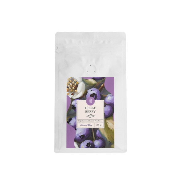 Mim and More Decaf Berry Coffee Kafeinsiz Böğürtlen Aromalı Çekirdek Kahve 200 Gr