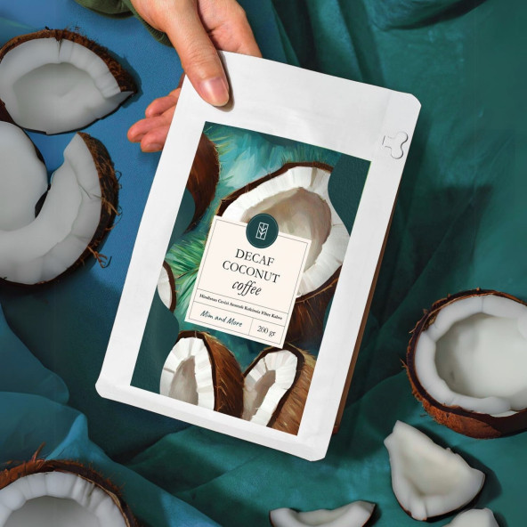Mim and More Decaf Coconut Coffee Kafeinsiz Hindistan Cevizi Aromalı Filtre Kahve 200 Gr - 4