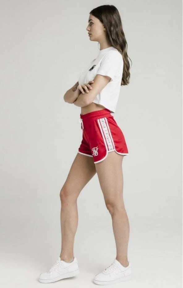 SikSilk Şeritli - Shadow Silk Gym Shorts – Red - 4