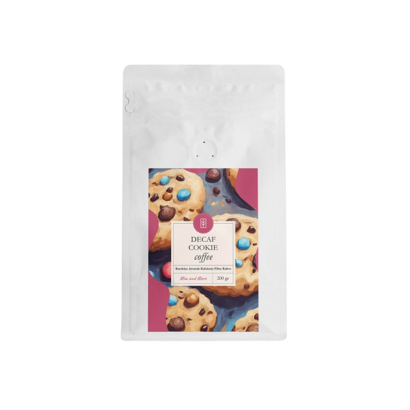 Mim and More Decaf Cookie Coffee Kafeinsiz Kurabiye Aromalı Çekirdek Kahve 200 Gr