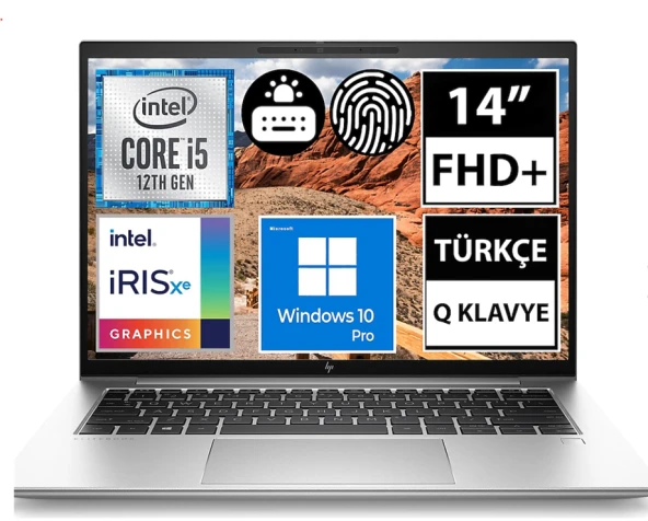 HP 3 YIL yerinde Garanti  EliteBook 840 G9 i5-1235U 1x16GB DDR5 RAM 512GB NVMe SSD FreeDOS