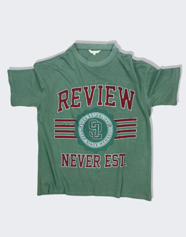 Never EST. Design Erkek Oversize Tişört