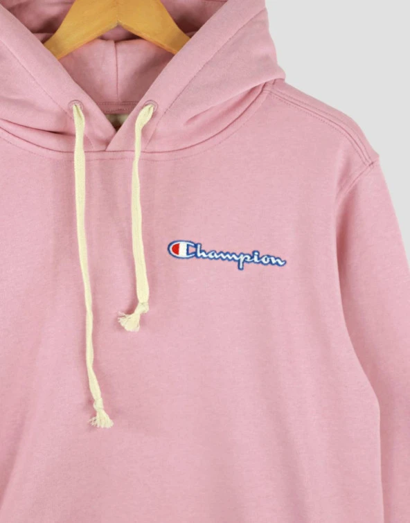 Champion Regular Kapüşonlu Sweatshirt Pembe - 3