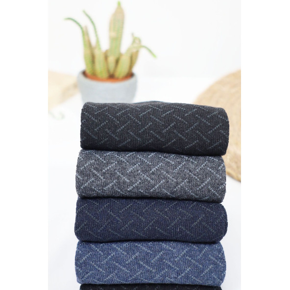 Erkek Çorap Cotton Dikişsiz Jakarlı Mevsimlik Uzun Çorap - 7
