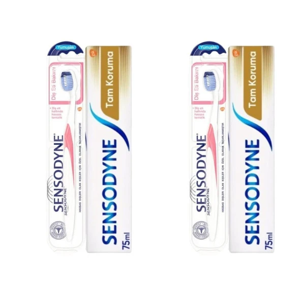 Sensodyne Tam Koruma Diş Macunu 75 Ml Ve Diş Fırçası Diş Eti Bakımı 2'li