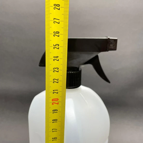 1000 cc Beyaz Dezenfektan Şişesi - Beyaz Tetik Spreyli - 1 Lt Beyaz Plastik Dezenfektan Şişesi x 1 Adet - 2